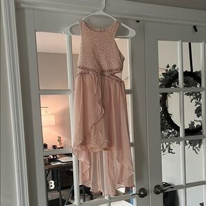 Charming Blush Lace Kids Dress